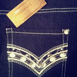 Denim bling skirt NWT